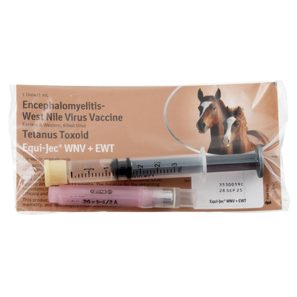 EQUI-JEC® WNV + EWT,"Pre-filled syringe with pink capped needle in sealed pouch"