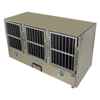 Cage Banks,"Three-compartment metal cage bank with barred doors"