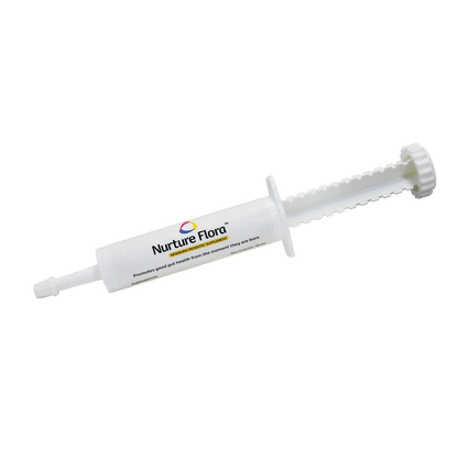 Breeder's Edge® Nurture Flora™ for Puppies & Kittens,"White oral dosing syringe with plunger"
