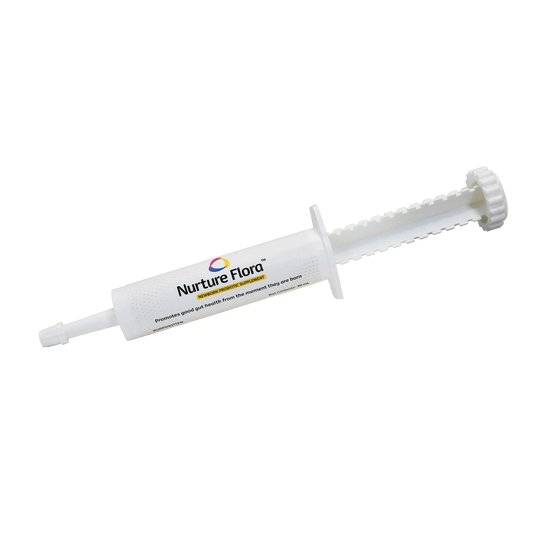 Breeder's Edge® Nurture Flora™ for Puppies & Kittens,"White oral dosing syringe with plunger"
