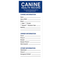 Revival Health Records for Dogs and Cats,"Open pet health record booklet with fill-in form pages"
