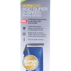 Andis® UltraEdge® Pro Clip AGC Super 2 Animal Clipper,"Clipper box front with blue trimmer image"