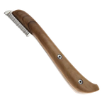 Aaronco Fine Stripping Knife,"Wooden handled stripping knife with fine metal teeth"