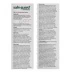 Safe-Guard® Equine Dewormer,"Product label panel with dosage and precautions text"