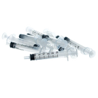 Small Syringes without Needles,"Pile of small clear syringes without needles"