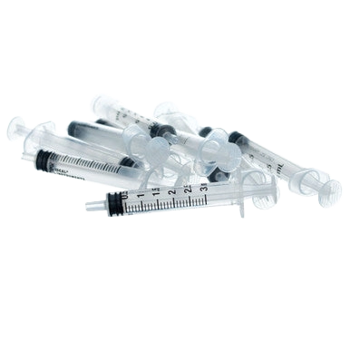 Small Syringes without Needles,"Pile of small clear syringes without needles"