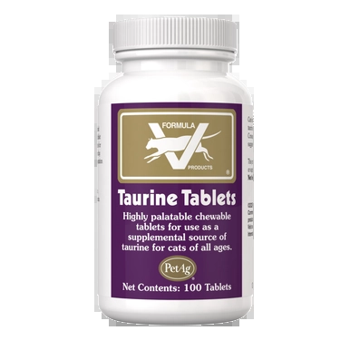 PetAg Taurine Tablets,"White supplement bottle with purple front label and white cap"