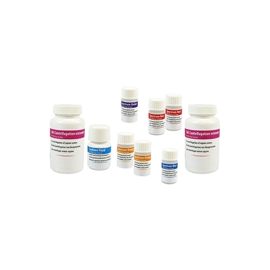 SBS CryoSystem Spectrum Freeze Test Kit,"Assorted labeled reagent bottles and small vials"
