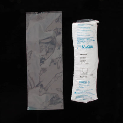 Petri Dish 100x15mm,"Sterile petri dish bag with opened white wrapper"