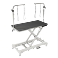 "52"" Dog Grooming 999 Electric Table without Drawer by Waggz","Black grooming table with overhead arm and hanging loops"