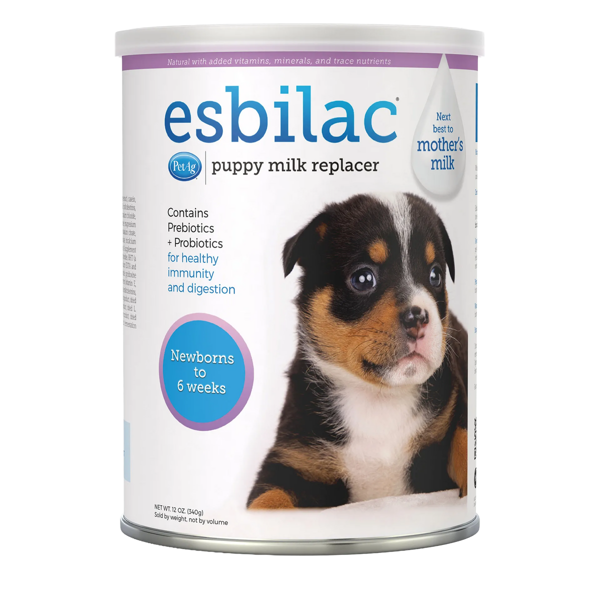 Esbilac® Puppy Milk Replacer,"Canister with puppy photo on front label"