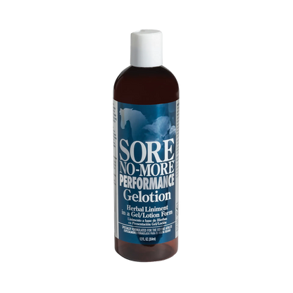 Sore No-More® Performance Gelotion,"Brown bottle with white cap and blue front label"