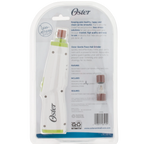 Oster® Gentle Paws™ Premium Nail Trimmer,"Packaged nail grinder with sanding bands and accessory inserts"