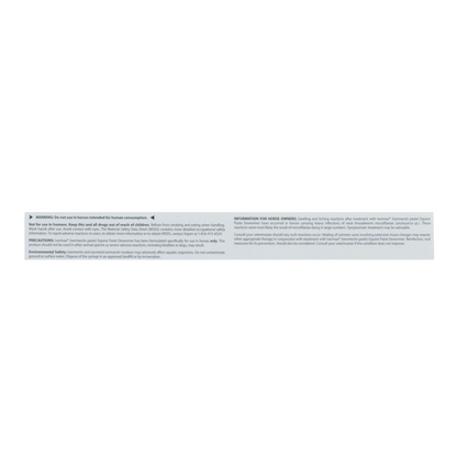 Generic Eqvalan Paste,"Back of product box with warning text panel"