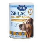 PetAg Esbilac Healthy Aging Powder for Adult and Senior Dogs,"Powder supplement can with dog illustration on label"