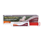 Anthelcide® EQ Paste Horse Dewormer,"Oral paste syringe with red plunger beside product box"