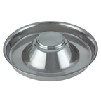 Flying Saucer Dish,"Stainless steel dish with raised center dome"