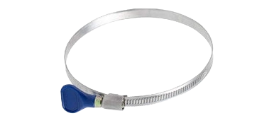 Stainless Steel Adjustable AV Clamp with Thumb Screw,"Metal clamp with blue thumb screw"