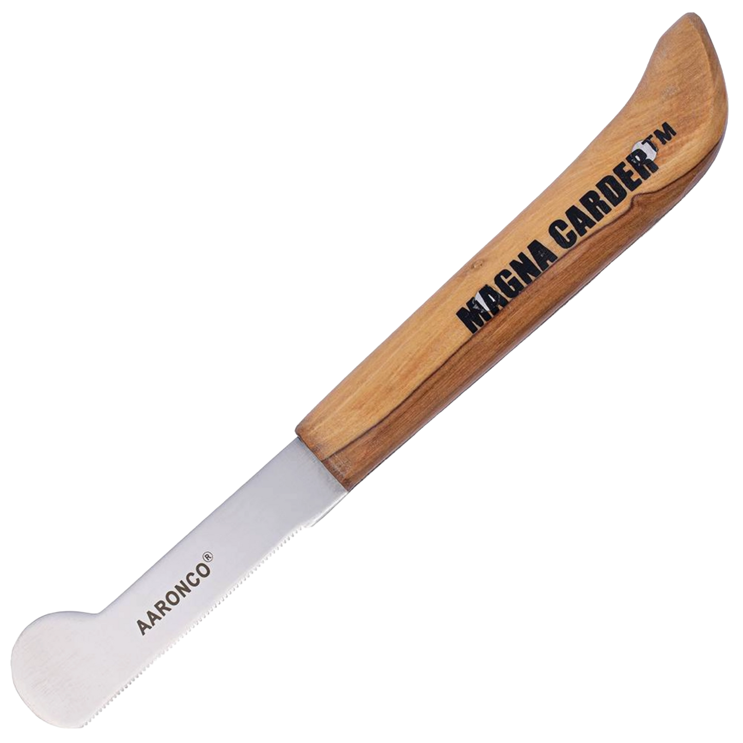 Aaronco Magna Carder Stripping Knife,"Wood-handled stripping knife with wide metal blade"
