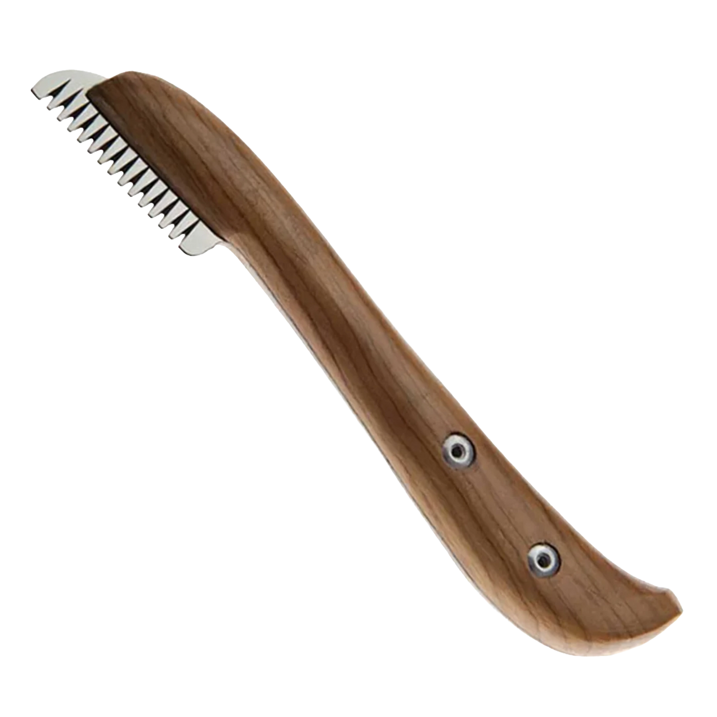 Aaronco Coarse Stripping Knife,"Wood-handled stripping knife with coarse metal teeth"