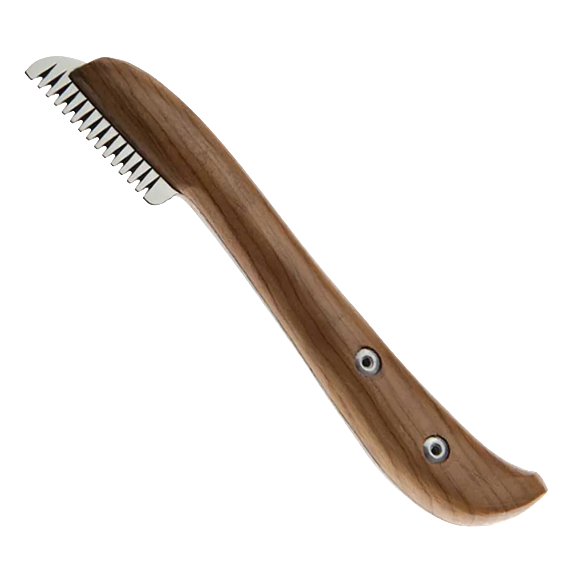 Aaronco Coarse Stripping Knife,"Wood-handled stripping knife with coarse metal teeth"