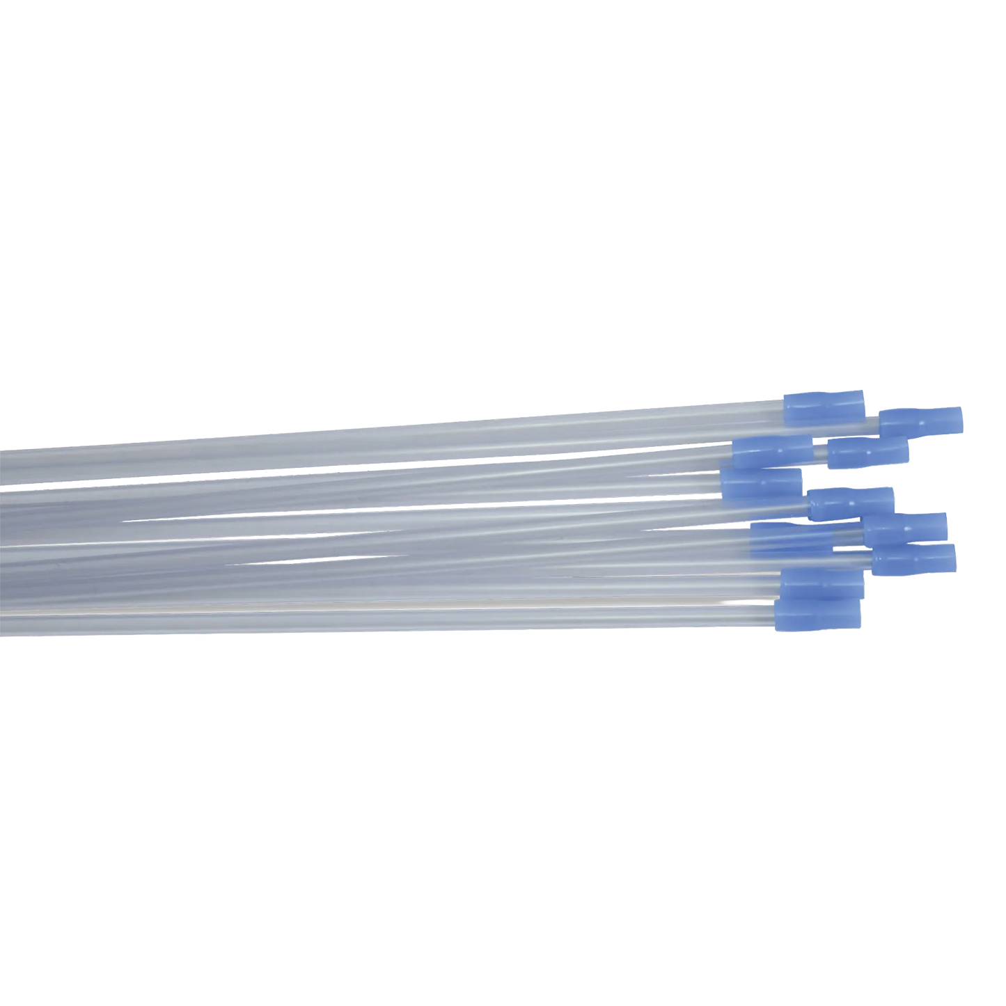 "6"" Draw Straws w/flex tips","Clear plastic straws with blue flex tips"