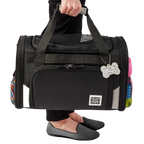 Mobile Dog Gear Pet Carrier Plus,"Black pet carrier bag with mesh top, front pocket, and shoulder straps"
