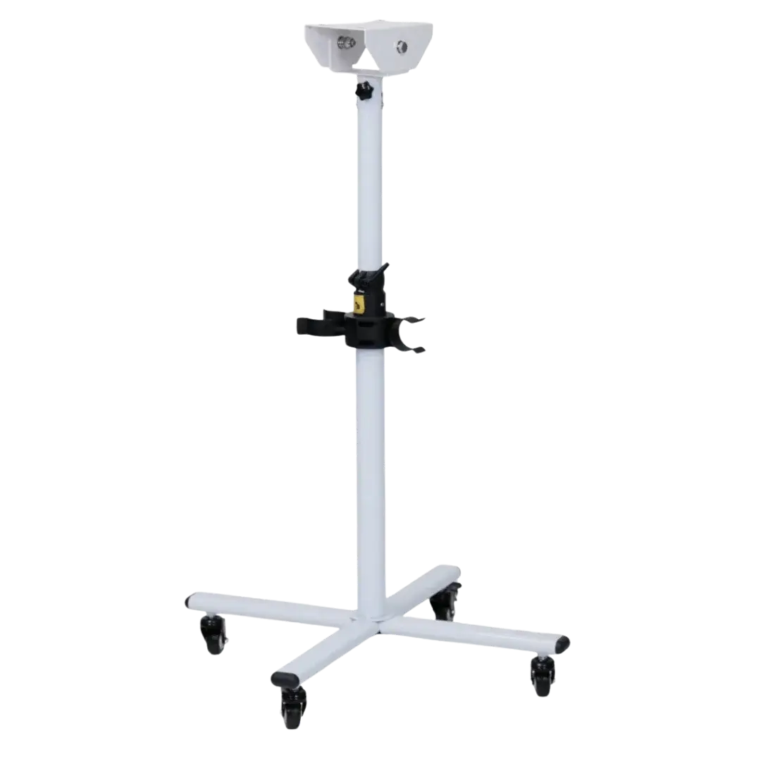 Movable Dryer Stand for Solo-Stream and Duo-Sprint Dryer by Waggz,"White rolling stand with center pole and mounting bracket"