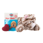 Snuggle Puppy & Kitten,"Plush striped kitten with heat pack pouch"