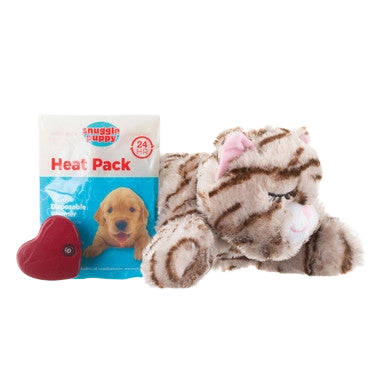 Snuggle Puppy & Kitten,"Plush striped kitten with heat pack pouch"