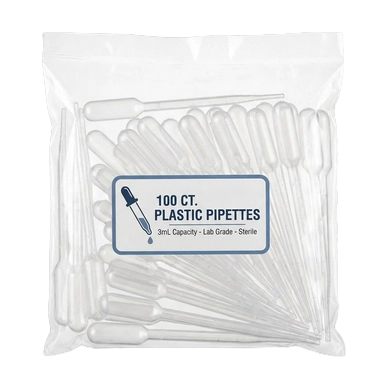 Transfer Pipette 0.2 ml,"Clear plastic transfer pipettes in sealed bag"