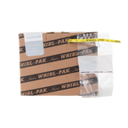Whirl-Pak Bags,"Clear sample bag with yellow closure strip beside cardboard box"
