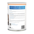 KMR®,"Back of cylindrical can with barcode and blue information panel"