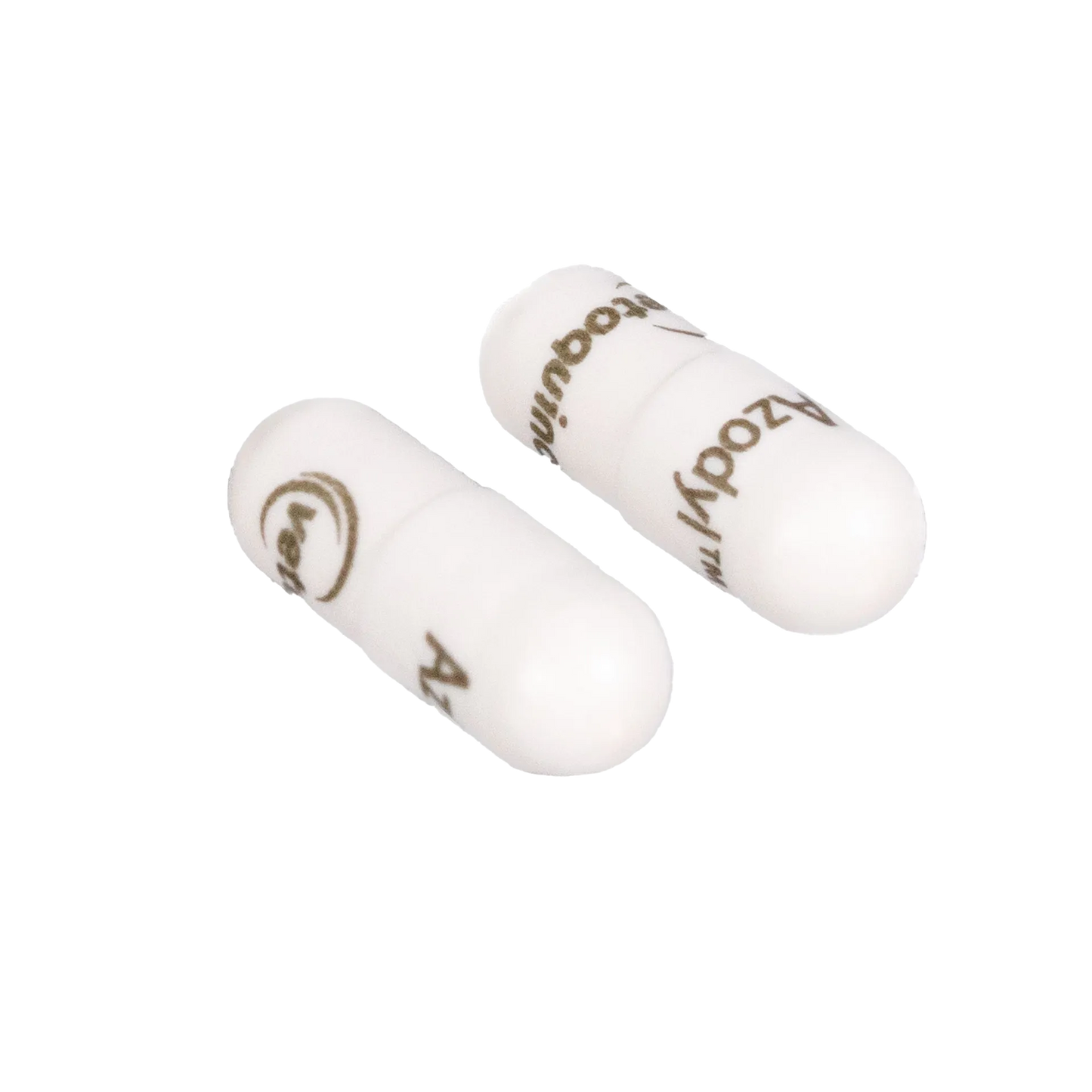 Azodyl™ Caps Small Capsules,"Two white capsules with printed markings"