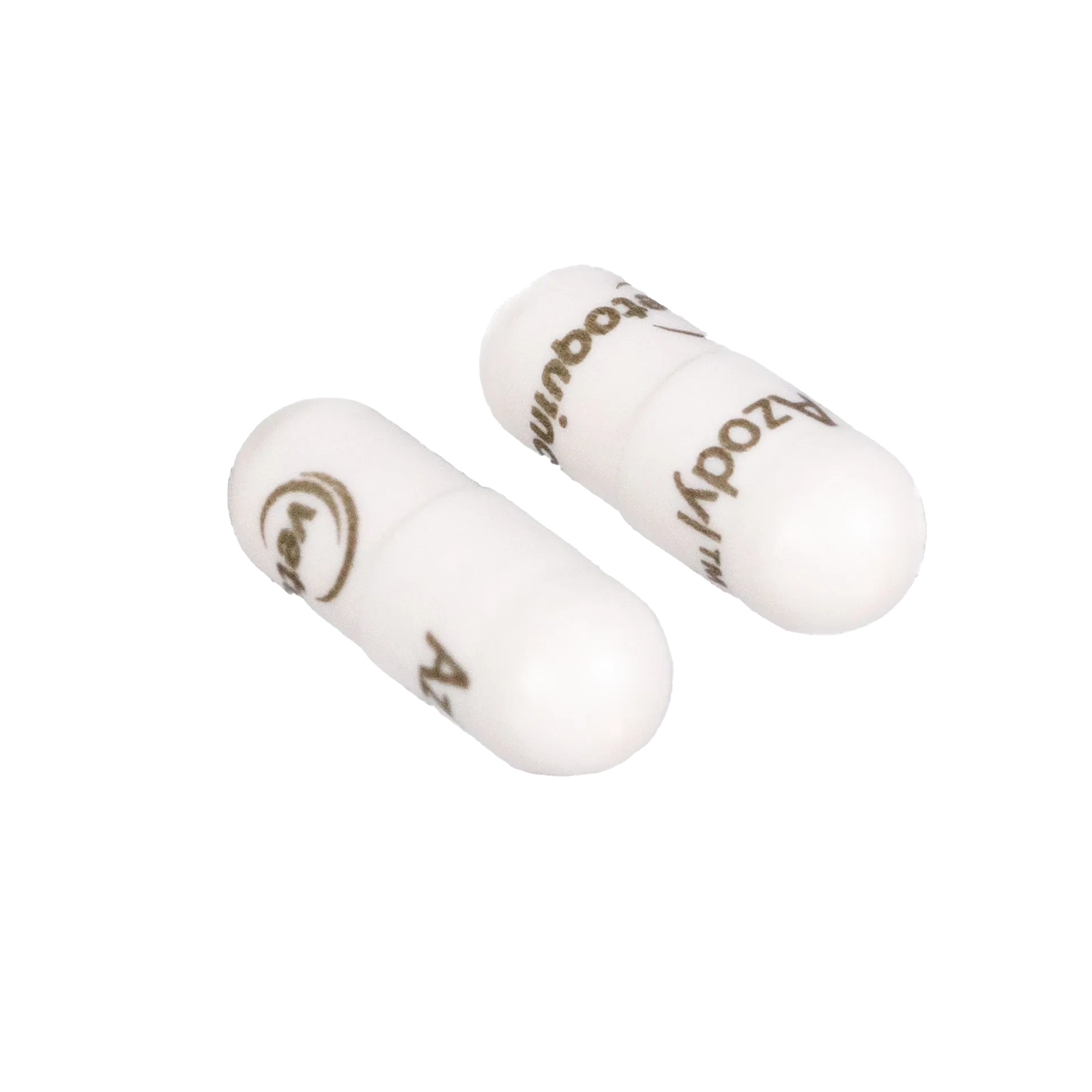 Azodyl™ Caps Small Capsules,"Two white capsules with printed markings"