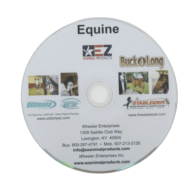 Udderly EZ Horse Milker,"Printed DVD disc with horse milker product artwork"