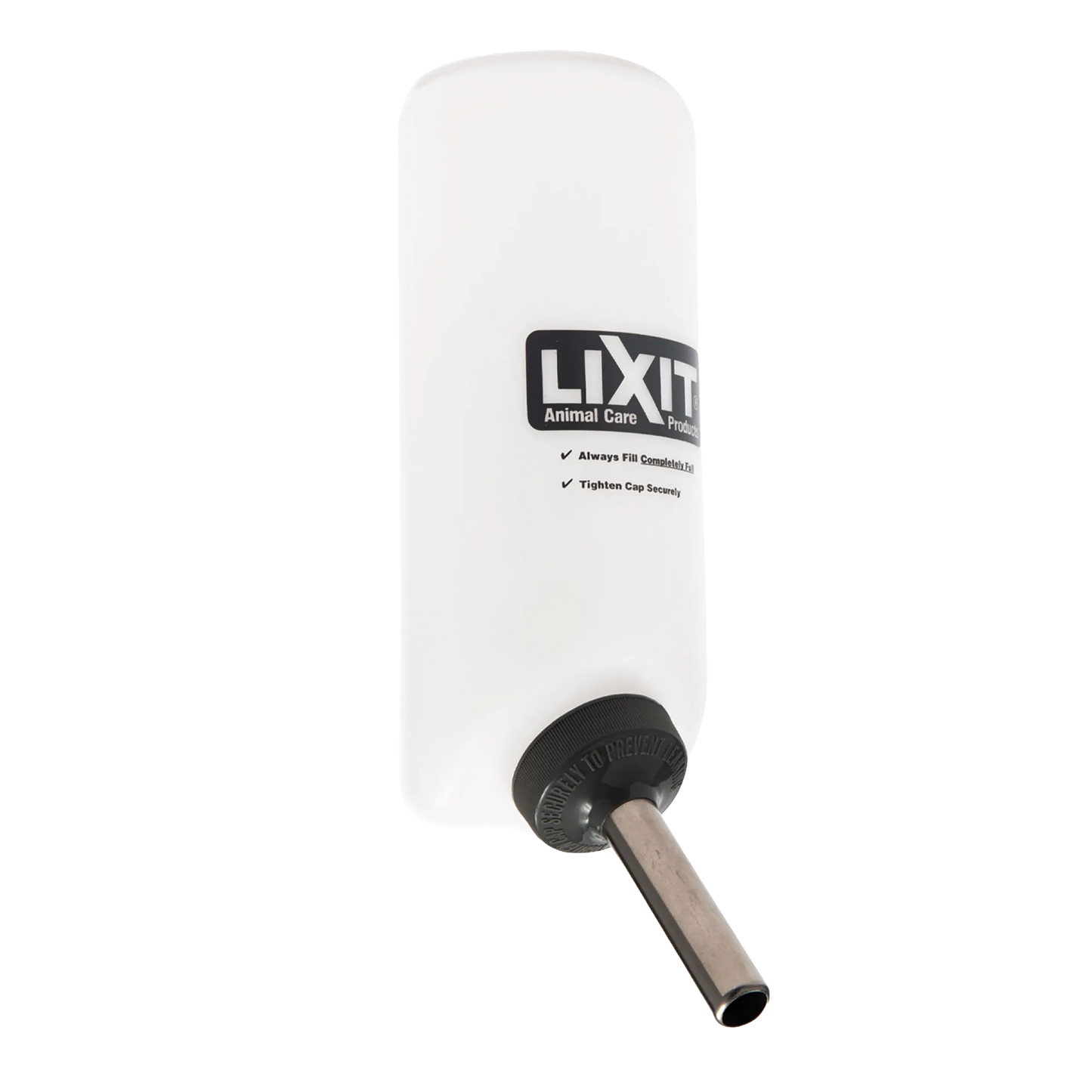 Lixit® Dog Waterer,"White bottle waterer with metal drinking tube"