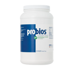 "Probios® for Dogs, Horses, and Other Animals","White plastic jar with screw-top lid and blue front label"