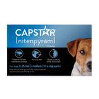 Capstar™,"Front of product box with dog face and flea treatment icons"