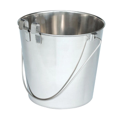 Flat-Sided Pails,"Metal pail with side handle and flat-sided rim"