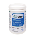 Rescue®  Disinfectant Cleaner,"White canister of disinfectant wipes with flip-top lid"