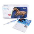 ProID® ISO Microchip + Temp 5ct. Lifetime Registration,"Box with blue syringe and registration cards"