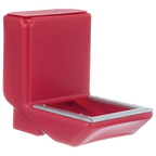 Kane Kennel Feeder,"Red wall-mounted feeder with open metal tray"