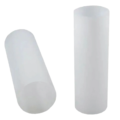 Goblet 35mm,"Two white cylindrical inserts shown upright and angled"