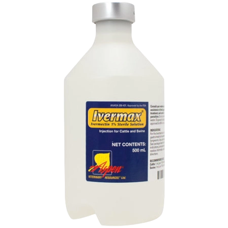 Generic Ivermectin 1% Injection,"Large plastic bottle with silver cap and front label"
