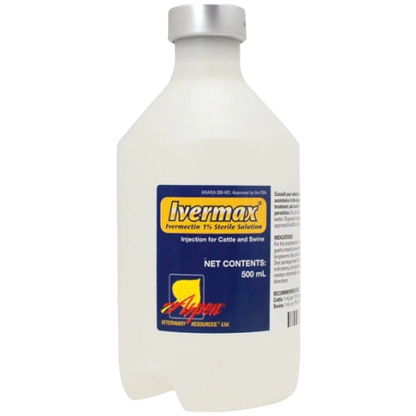 Generic Ivermectin 1% Injection,"Large plastic bottle with silver cap and front label"