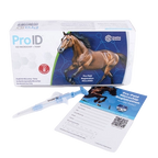ProID® ISO Microchip + Temp 5ct. Lifetime Registration,"Box with syringe applicator and registration card"