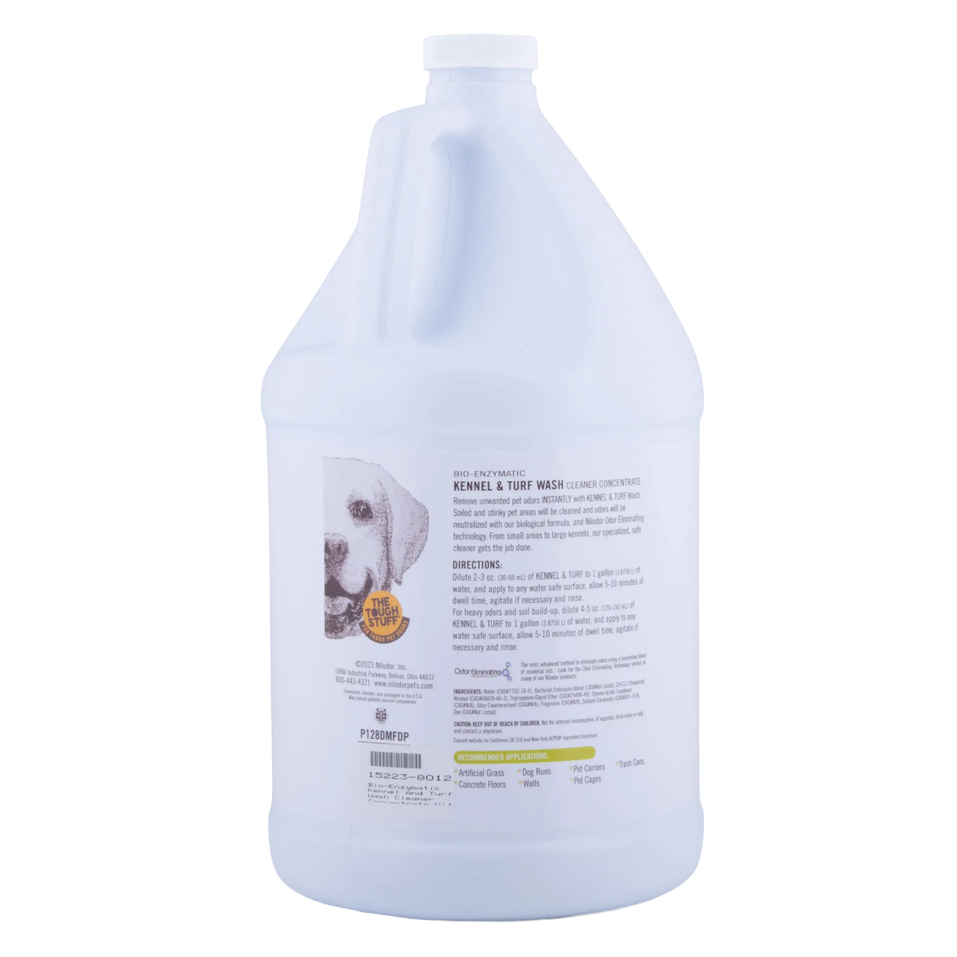 Bio-Enzymatic Kennel And Turf Wash Cleaner Concentrate With Odor Neutralizer,"White gallon jug with front label"