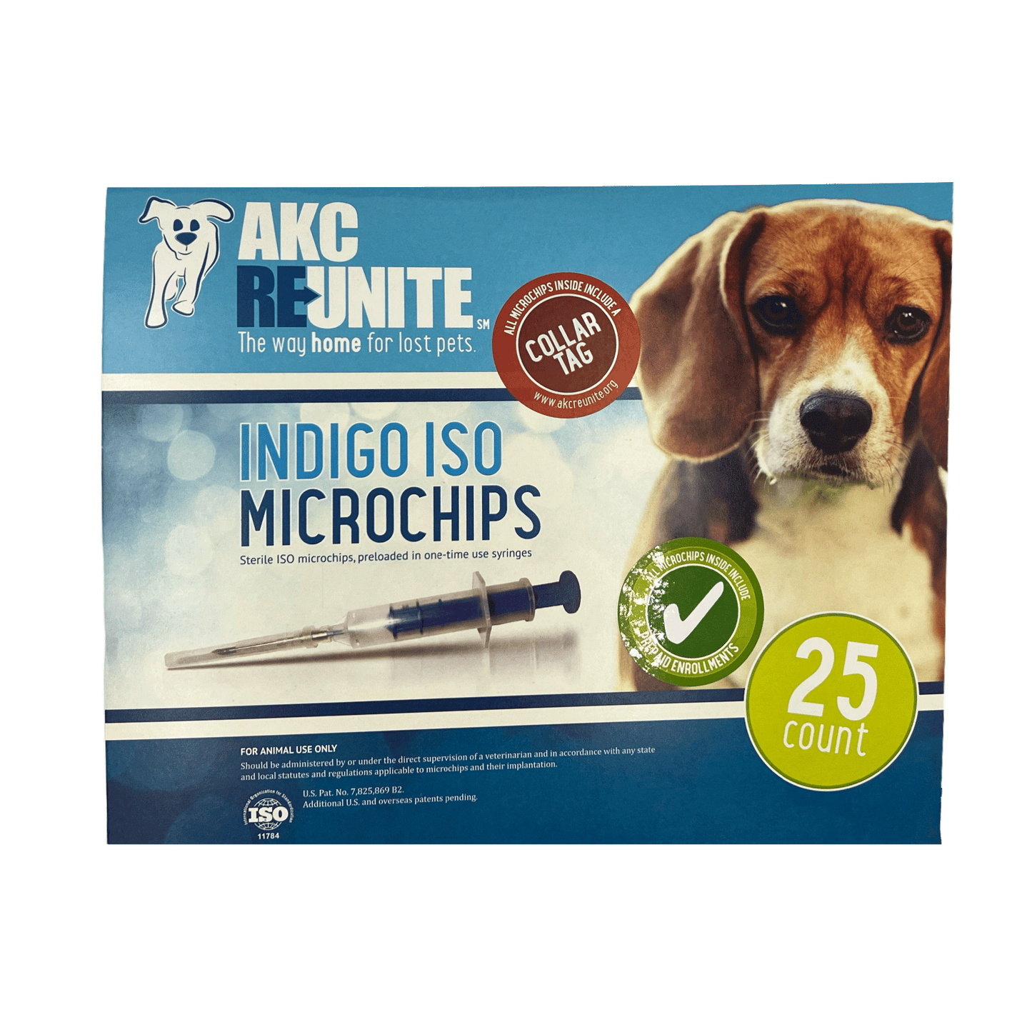 AKC Reunite Indigo ISO Microchips