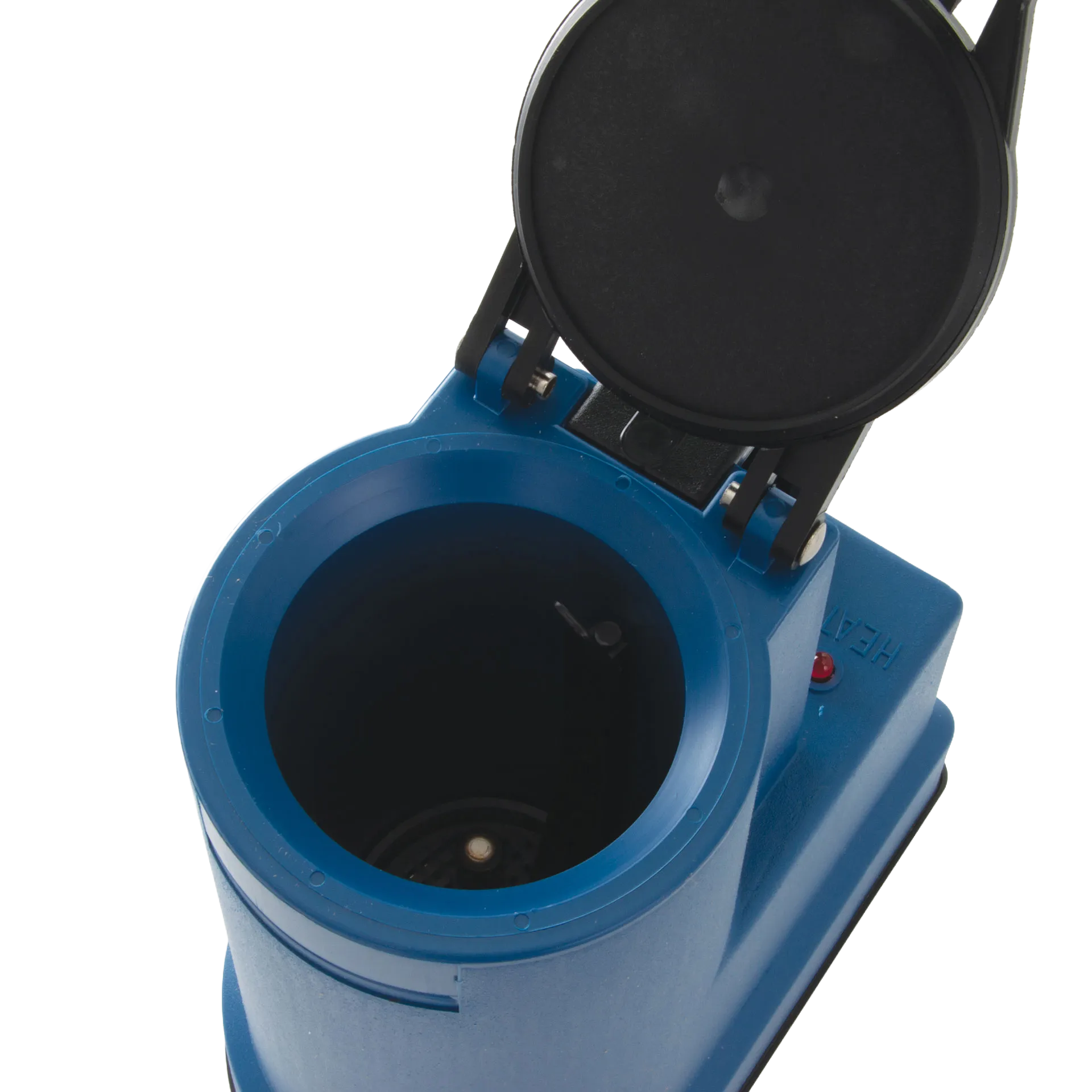 Digital Cito Thaw,"Blue unit with open hinged lid and circular chamber"